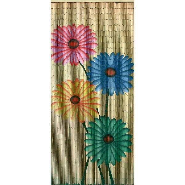 Bamboo54 Quad Flowers Outdoor Curtain 53015